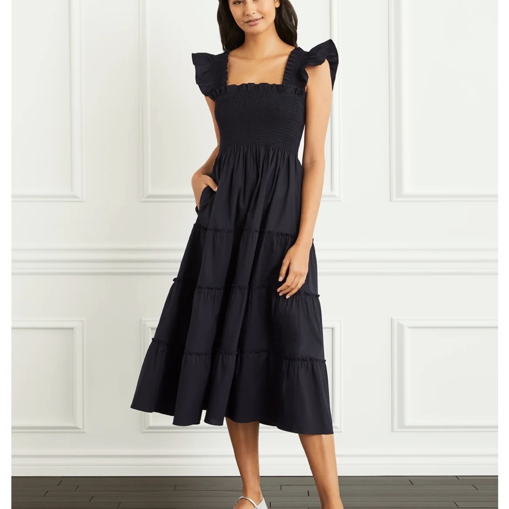The Ellie Nap Dress in Black Poplin